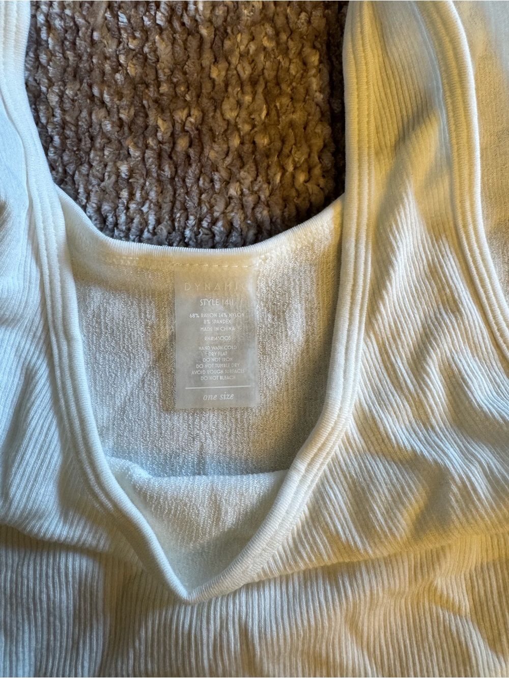 White Ribbed One-Piece Bodysuit - Picture 3 of 5